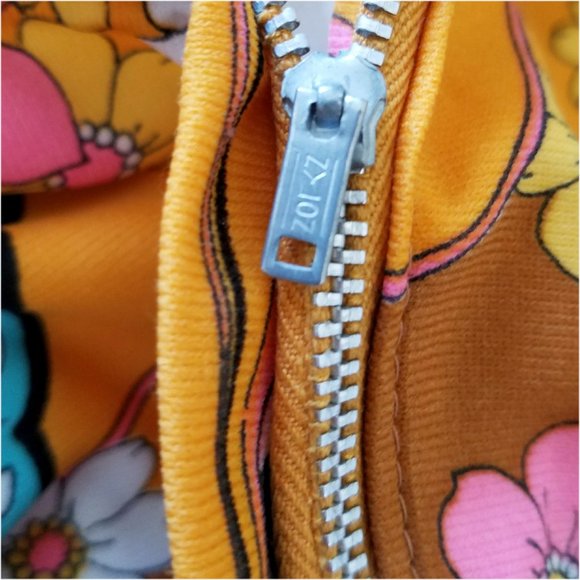 Vintage 1970s Iconic Womens Mini Dress Butterflies Flowers Mod A-line Woodstock - Picture 6 of 16